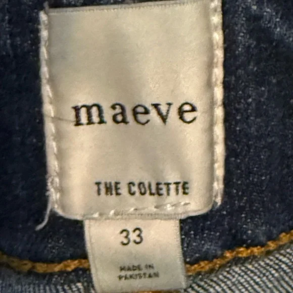 Maeve Dark Blue Wide Crop Jeans - Picture 5 of 6